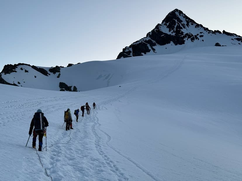 Photo of mountain climbers